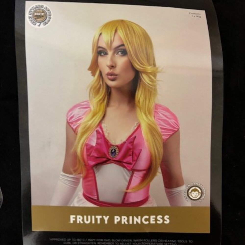 ALLAURA Compatible with Princess Peach Wig Anime Cosplay Wig Princess Wig Yellow